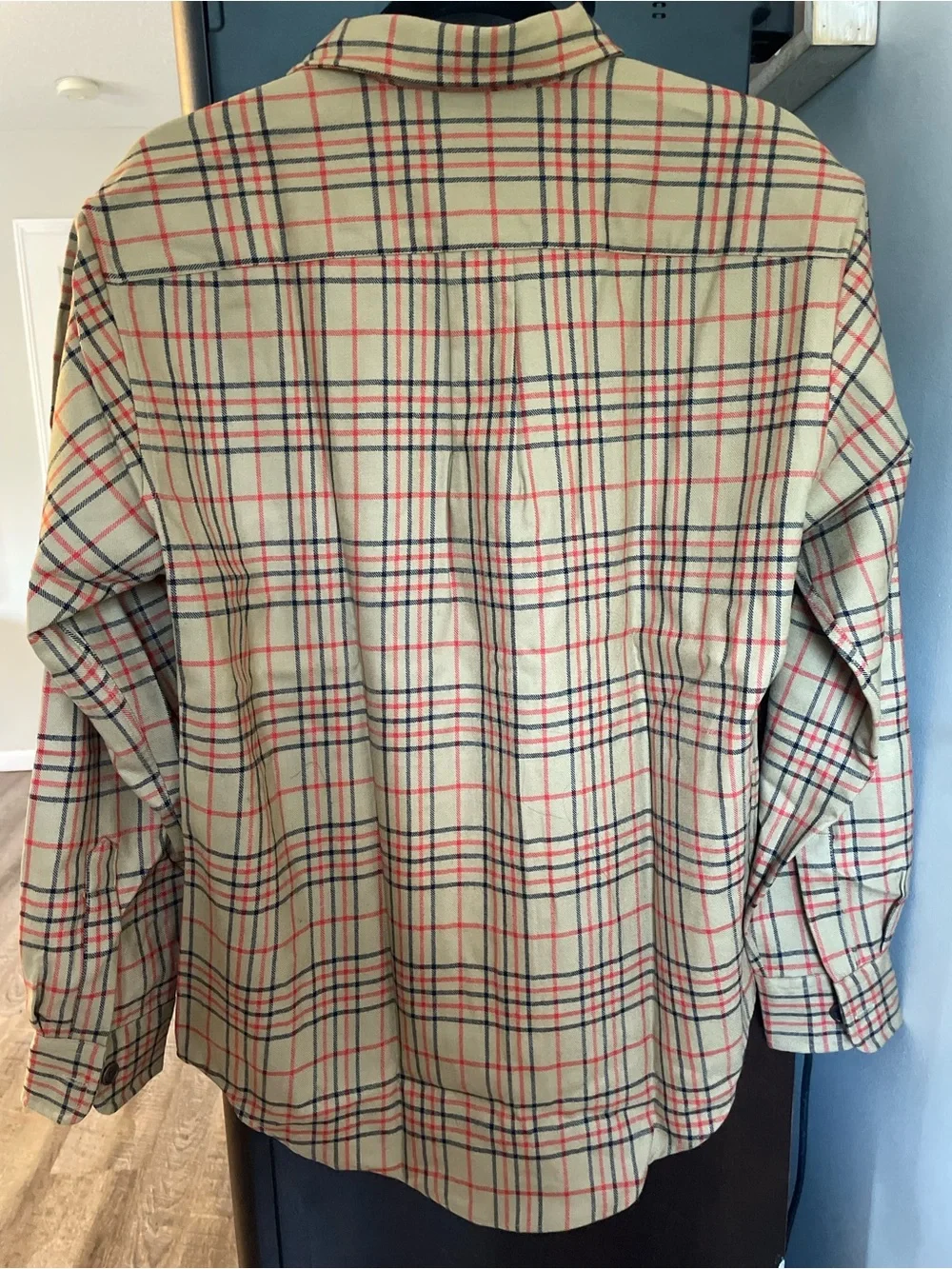 VTG NWT Oarsmsn J.Crew Men’s Beige Plaid Button-Up Shirt
